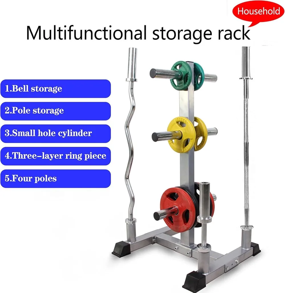 ستاند بارات وأوزان أولمبي (Olympic Weight Tree & Barbell Rack)