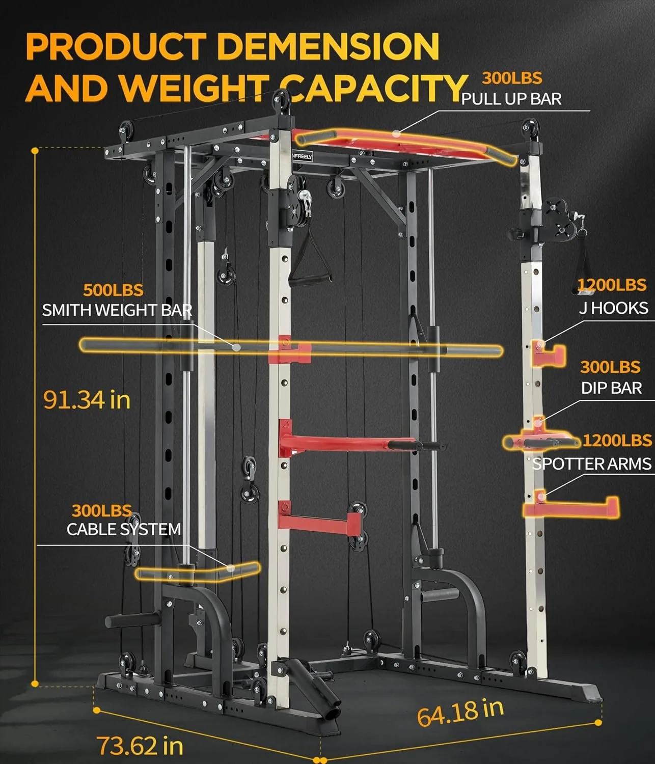 جهاز الكيبل سميث المتكامل (All-in-One Smith & Cable Machine)