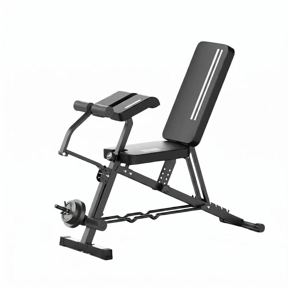 بنش تدريب متعدد الوظائف مع مسند ركاية (Multi-Function Bench with Preacher Curl)