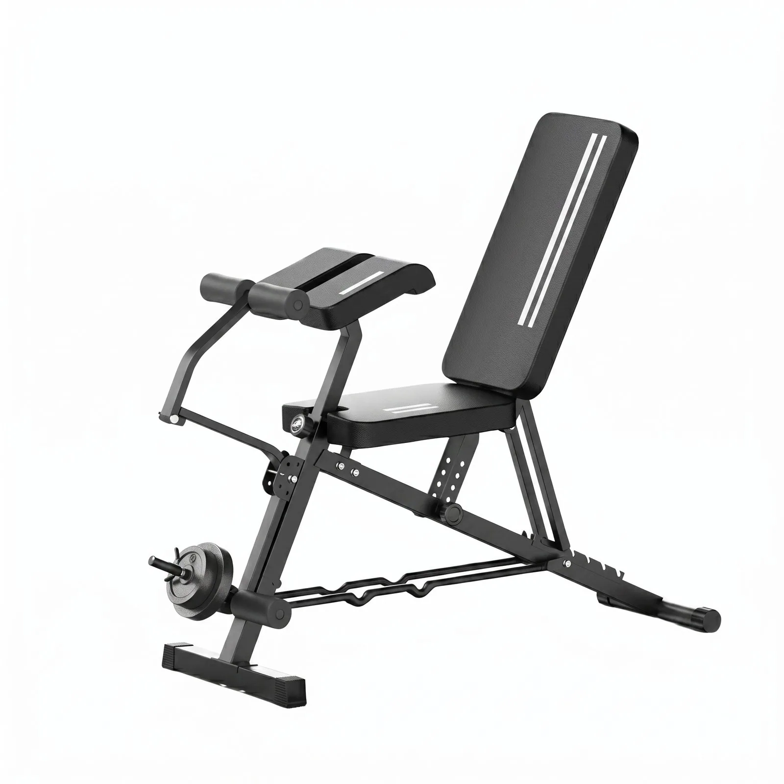 بنش تدريب متعدد الوظائف مع مسند ركاية (Multi-Function Bench with Preacher Curl)
