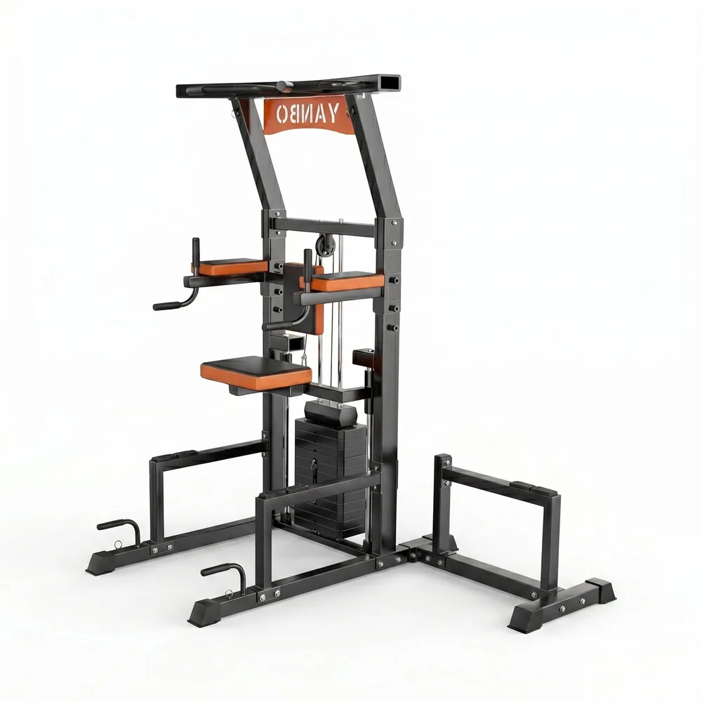 عقلة والغطس المطوّر مع أوزان مساعدة (Weight Assist Chin-Up & Dip Tower)